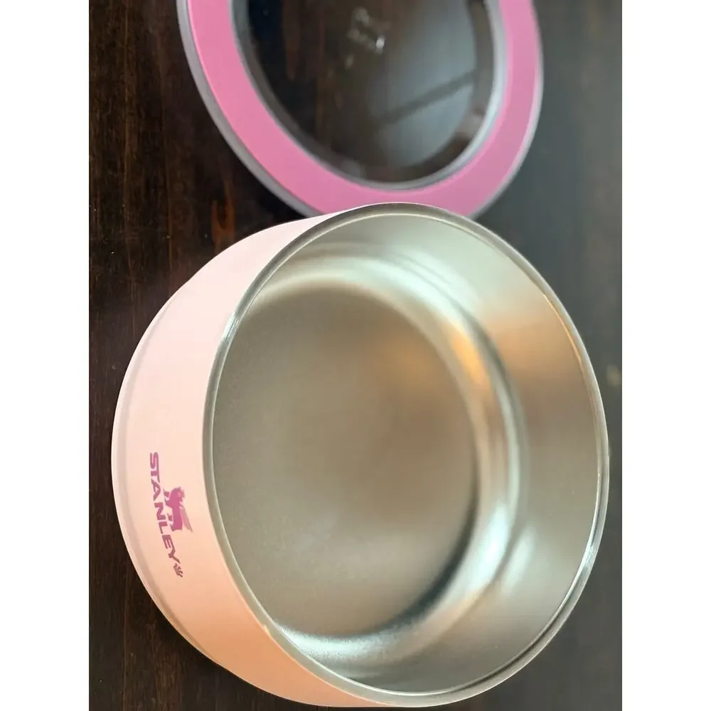 Stanley 24 oz Dog Bowl Pink Cowgirl Cowboy Hat Stainless Steel Pet Bowl NWOT
